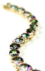 B002, 30+ cts Mystic Fire Topaz, Gold Bracelet