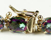 B002, 30+ cts Mystic Fire Topaz, Gold Bracelet