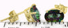 E002, Mystic Fire Topaz, 14KY Gold  Stud/Post Earrings
