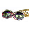 E007, Mystic Fire Topaz, 14KY Gold Leverback Earrings