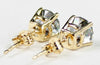 E012, Mystic Fire Topaz, 14KY Gold  Stud/Post Earrings