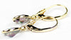 E021, Mystic Fire Topaz, 14KY Gold Leverback Earrings
