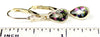 E021, Mystic Fire Topaz, 14KY Gold Leverback Earrings