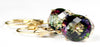 E107, Mystic Fire Topaz, 14KY Gold Leverback Earrings