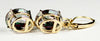 E107, Mystic Fire Topaz, 14KY Gold Leverback Earrings
