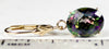 E107, Mystic Fire Topaz, 14KY Gold Leverback Earrings