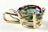 P002, 3.3 ct Mystic Fire Topaz, 14KY Gold Pendant