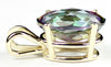 P006, 7ct Mystic Fire Topaz, 14KY Gold Pendant