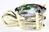 P006, 7ct Mystic Fire Topaz, 14KY Gold Pendant