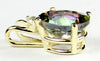 P020, 3.3 ct Mystic Fire Topaz, 14KY Gold Pendant