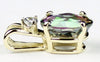 P021, 2.3 ct Mystic Fire Topaz, 14KY Gold Pendant w/ accent