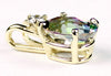 P021, 2.3 ct Mystic Fire Topaz, 14KY Gold Pendant w/ accent