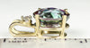 P022, 6 ct Mystic Fire Topaz, 14KY Gold Pendant w/10pt accent