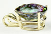 P040, 6ct Mystic Fire Topaz, 14KY Gold Pendant