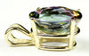 P040, 6ct Mystic Fire Topaz, 14KY Gold Pendant