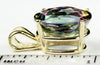 P040, 6ct Mystic Fire Topaz, 14KY Gold Pendant