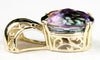 P050, 12ct Mystic Fire Topaz, 14KY Gold Pendant for Slides or Chains