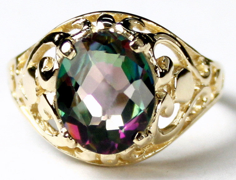 R004, 3.3ct Mystic Fire Topaz set in a Gold Ring