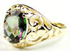 R004, 3.3ct Mystic Fire Topaz set in a Gold Ring