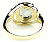 R021, 3.3ct Mystic Fire Topaz set in a Gold Ring with 2 cz accents