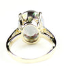 R055, 6ct Mystic Fire Topaz set in a Gold Ring