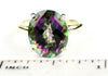 R055, 6ct Mystic Fire Topaz set in a Gold Ring