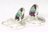 SE001, Mystic Fire Topaz, 925 Sterling Silver Leverback Earrings