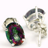 SE002, Mystic Fire Topaz, 925 Sterling Silver Stud/Post  Earrings