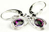SE008, Mystic Fire Topaz, 925 Sterling Silver Drop Leverback Earrings