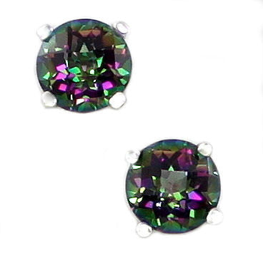 SE012, Mystic Fire Topaz, 925 Sterling Silver Post Earring