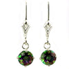 SE017, Mystic Fire Topaz, 925 Sterling Silver Leverback Earring