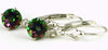 SE017, Mystic Fire Topaz, 925 Sterling Silver Leverback Earring