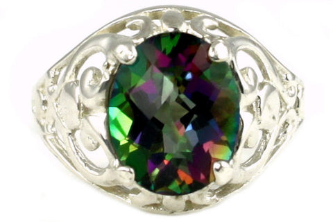 SR004, 3.3ct Mystic Fire Topaz set in a Sterling SIlver Ring
