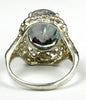 SR009, 6ct Mystic Fire Topaz set in a Sterling SIlver Antique Style Ring