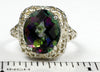 SR009, 6ct Mystic Fire Topaz set in a Sterling SIlver Antique Style Ring
