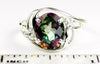 SR021, 3.3ct Mystic Fire Topaz set in a Sterling SIlver Ring w/ 2 CZ Accents