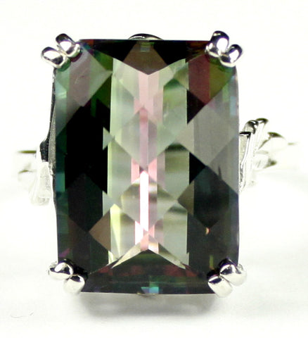 SR039, 15ct Huge Mystic Fire Topaz set in a Sterling SIlver Ring