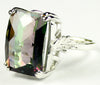 SR039, 15ct Huge Mystic Fire Topaz set in a Sterling SIlver Ring
