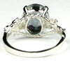SR154, 6ct Mystic Fire Topaz set in a Sterling SIlver Angel Ring