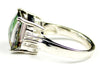 SR183, 1.5ct Mystic Fire Topaz set in a Sterling SIlver Ring w/ 4 CZ Accents