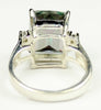 SR183, 1.5ct Mystic Fire Topaz set in a Sterling SIlver Ring w/ 4 CZ Accents