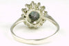 SR235, 1.5ct Mystic Fire Topaz set in a Sterling SIlver Ring w/ 12 CZ Accents