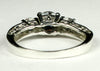 SR254, 1ct round Mystic Fire Topaz set in a Sterling SIlver Engagement Ring w/ 2 4mm CZ Accents