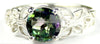 SR292, 2ct round Mystic Fire Topaz set in a Sterling SIlver Butterfly Ring
