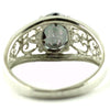 SR306, 1.5 cts Mystic Fire Topaz set in a Sterling SIlver Ring w/ 2 Accents
