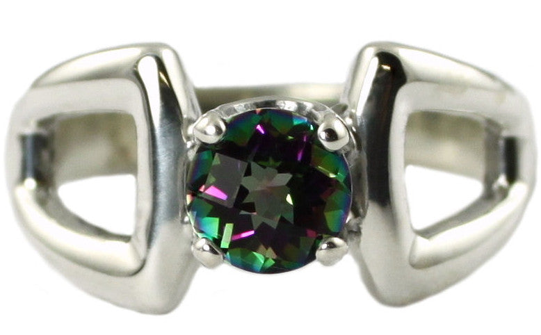SR307, 1 ct Mystic Fire Topaz set in a Sterling SIlver Ring